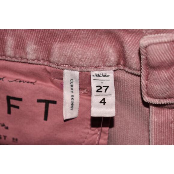 LOFT NEW $60 Pink Curvy Skinny Corduroy Pant Mid-Rise Stretch Size 27 / 4T - Picture 4 of 4